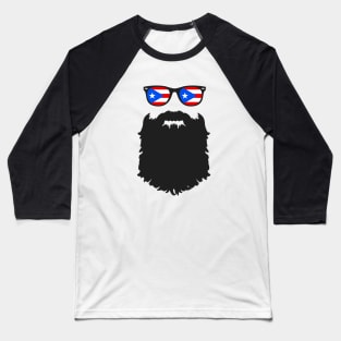 Puerto Rican Hipster Beard Puerto Rico Boricua Proud Baseball T-Shirt
